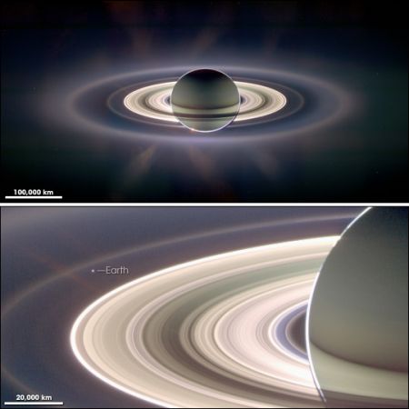 Pohled na Zemi ze Saturnu